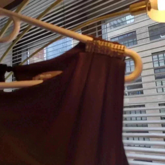 Black women mini cocktail sleeveless dress Chrystal's embellished sz 14 - Picture 2 of 3